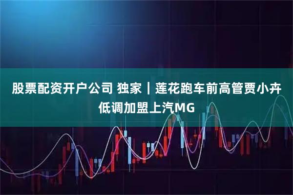 股票配资开户公司 独家｜莲花跑车前高管贾小卉低调加盟上汽MG